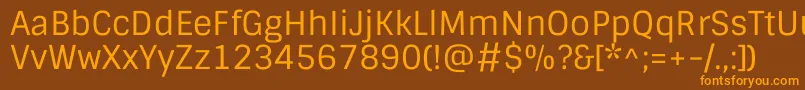 SintonyRegular Font – Orange Fonts on Brown Background
