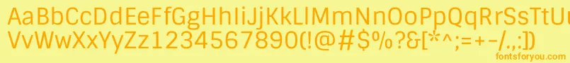 SintonyRegular Font – Orange Fonts on Yellow Background