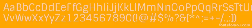 SintonyRegular Font – Pink Fonts on Orange Background