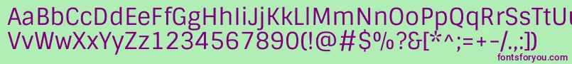 SintonyRegular-Schriftart – Violette Schriften auf grünem Hintergrund
