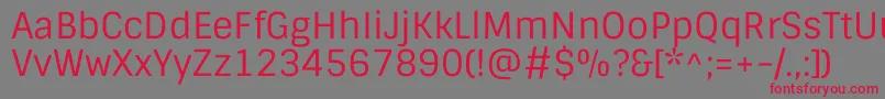 SintonyRegular Font – Red Fonts on Gray Background