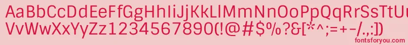 SintonyRegular Font – Red Fonts on Pink Background