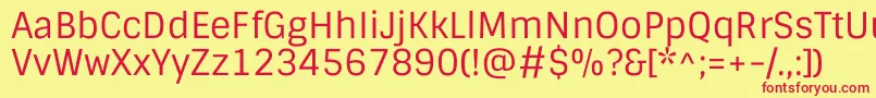 SintonyRegular Font – Red Fonts on Yellow Background