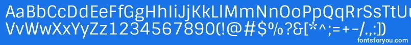 SintonyRegular Font – White Fonts on Blue Background