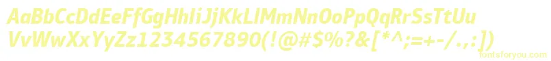 PfbulletinsansproBolditalic Font – Yellow Fonts