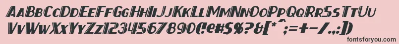 Шрифт ThirtySevenItalic – чёрные шрифты на розовом фоне