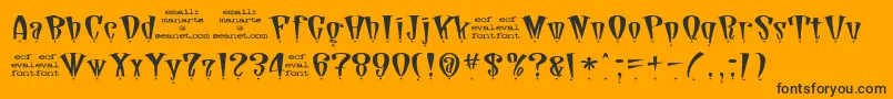 DaddioStarEval Font – Black Fonts on Orange Background