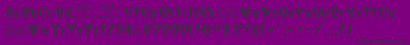 DaddioStarEval-fontti – mustat fontit violetilla taustalla