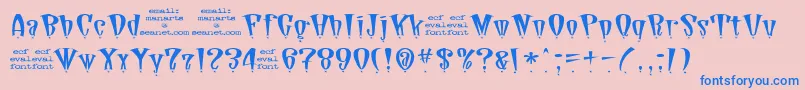 DaddioStarEval Font – Blue Fonts on Pink Background