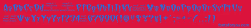DaddioStarEval Font – Blue Fonts on Red Background