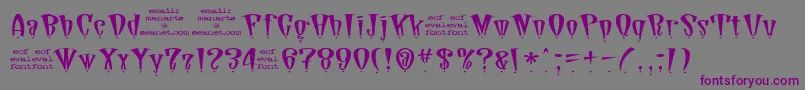 DaddioStarEval Font – Purple Fonts on Gray Background