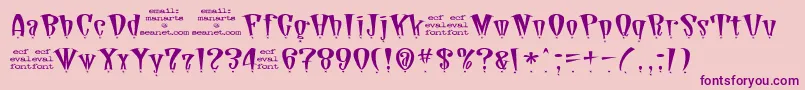 DaddioStarEval Font – Purple Fonts on Pink Background