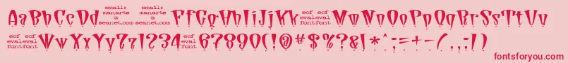 DaddioStarEval Font – Red Fonts on Pink Background