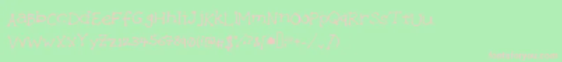Fonte Stephanieeeserif – fontes rosa em um fundo verde
