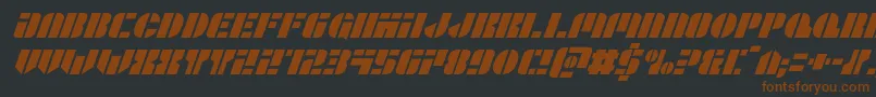 Leaguewarsital Font – Brown Fonts on Black Background