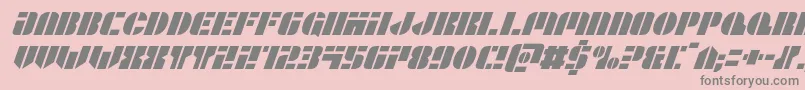 Leaguewarsital Font – Gray Fonts on Pink Background