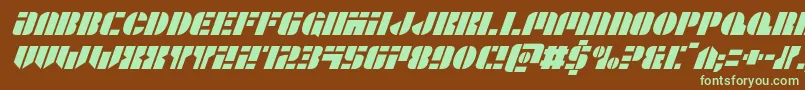 Leaguewarsital Font – Green Fonts on Brown Background