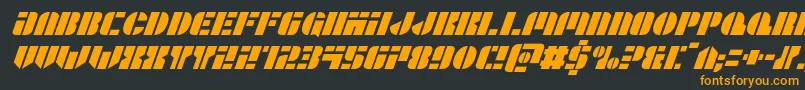 Leaguewarsital Font – Orange Fonts on Black Background