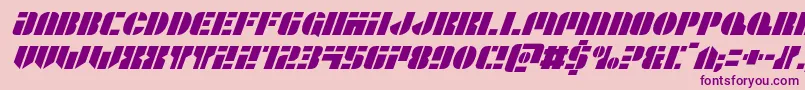 Leaguewarsital Font – Purple Fonts on Pink Background