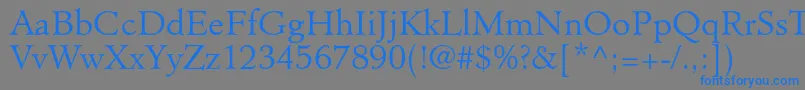 MinisterstdLight Font – Blue Fonts on Gray Background