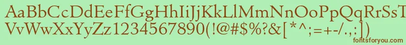 MinisterstdLight Font – Brown Fonts on Green Background