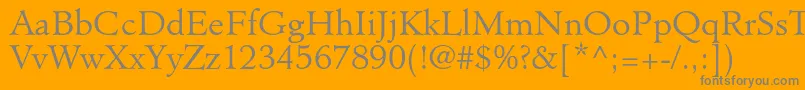 Weitere Informationen zur MinisterstdLight-Schriftart MinisterstdLight-Schriftart – Graue Schriften auf orangefarbenem Hintergrund