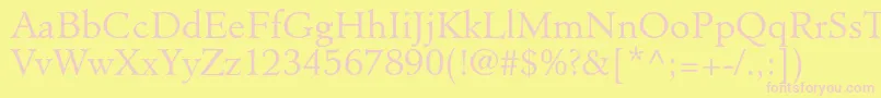 MinisterstdLight Font – Pink Fonts on Yellow Background