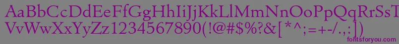 MinisterstdLight Font – Purple Fonts on Gray Background