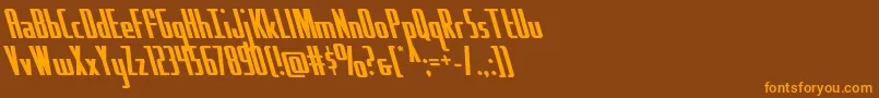 Hydrosquadleft Font – Orange Fonts on Brown Background