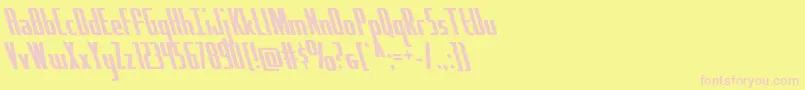 Hydrosquadleft Font – Pink Fonts on Yellow Background