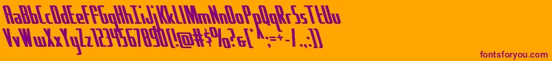 Hydrosquadleft Font – Purple Fonts on Orange Background