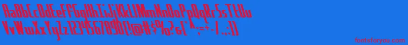Hydrosquadleft Font – Red Fonts on Blue Background