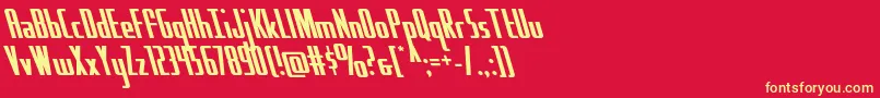 Hydrosquadleft Font – Yellow Fonts on Red Background