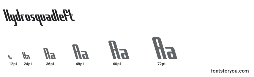 Hydrosquadleft Font Sizes