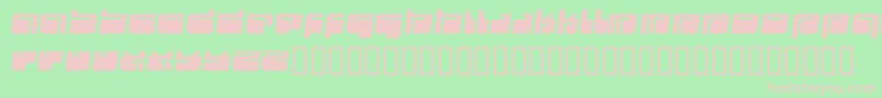 Futu ffy-Schriftart – Rosa Schriften auf grünem Hintergrund