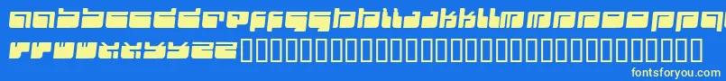 Futu ffy Font – Yellow Fonts on Blue Background