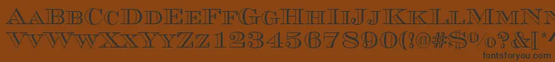 MauriceRegular Font – Black Fonts on Brown Background