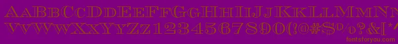 MauriceRegular Font – Brown Fonts on Purple Background