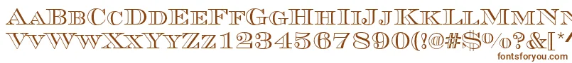 Шрифт MauriceRegular – коричневые шрифты на белом фоне