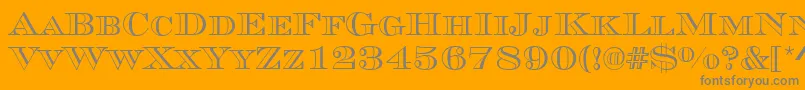 MauriceRegular-Schriftart – Graue Schriften auf orangefarbenem Hintergrund