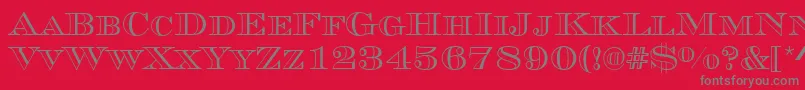 MauriceRegular Font – Gray Fonts on Red Background