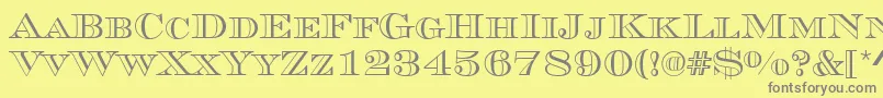 MauriceRegular Font – Gray Fonts on Yellow Background