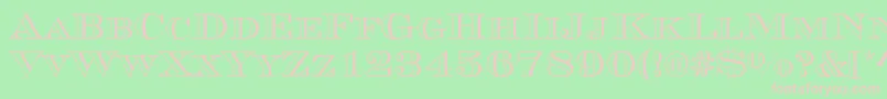 フォントMauriceRegular – 緑の背景にピンクのフォント