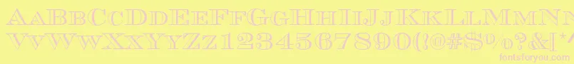 MauriceRegular Font – Pink Fonts on Yellow Background