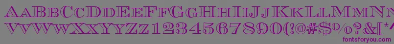 Шрифт MauriceRegular – фиолетовые шрифты на сером фоне