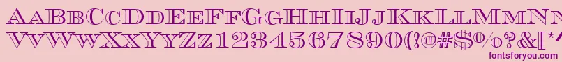 MauriceRegular Font – Purple Fonts on Pink Background