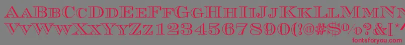 More about MauriceRegular Font MauriceRegular Font – Red Fonts on Gray Background