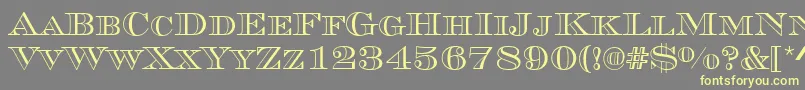 MauriceRegular-fontti – keltaiset fontit harmaalla taustalla