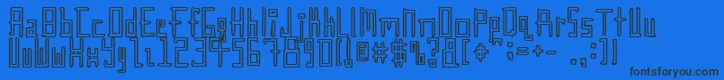 Gunther Font – Black Fonts on Blue Background
