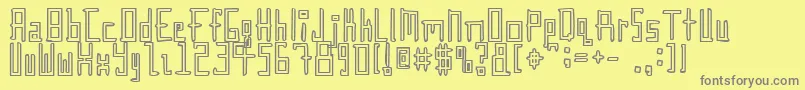 Gunther Font – Gray Fonts on Yellow Background